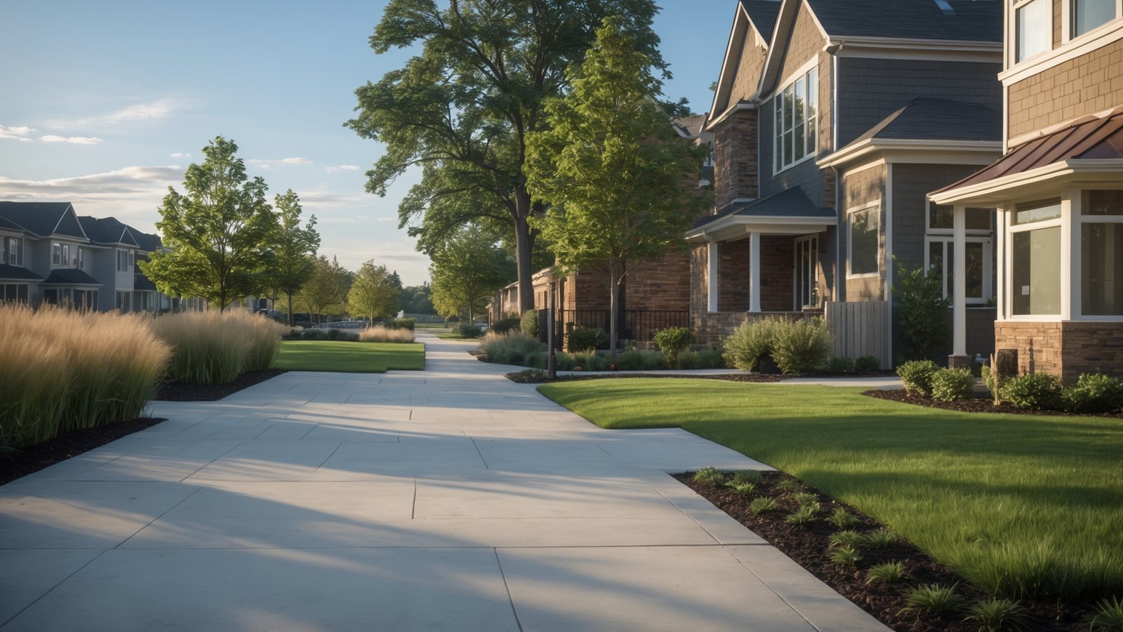 Healthy green lawn showing results of professional maintenance and care services